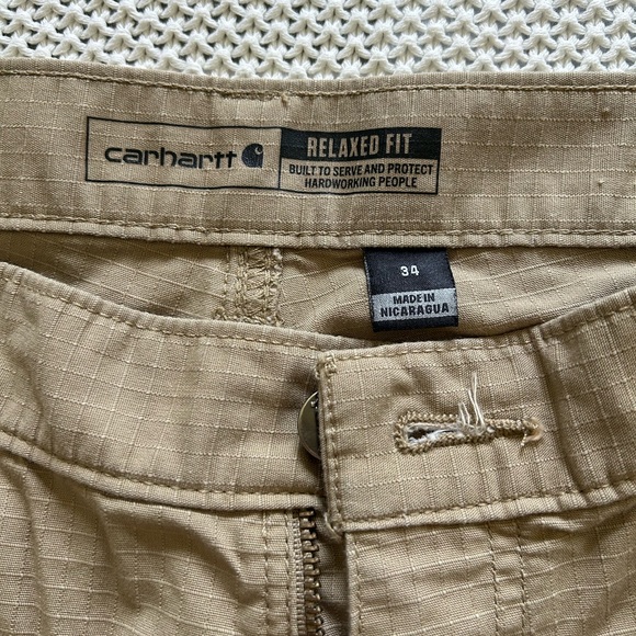 Carhartt Tan Cargo Shorts Relaxed Fit - Picture 2 of 3